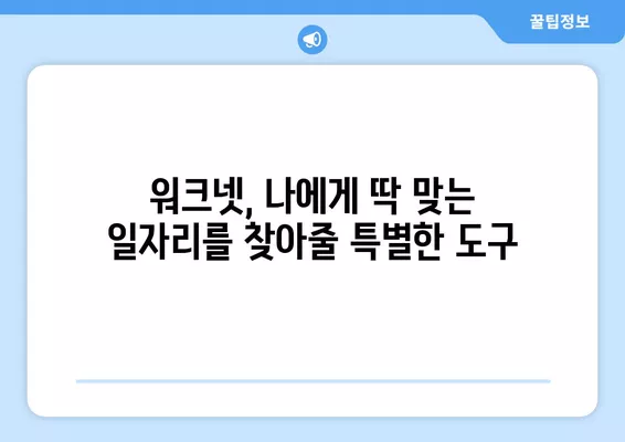 워크넷 활용, 나에게 딱 맞는 일자리 찾는 꿀팁 | 취업 성공 가이드, 맞춤 정보, 워크넷 활용법