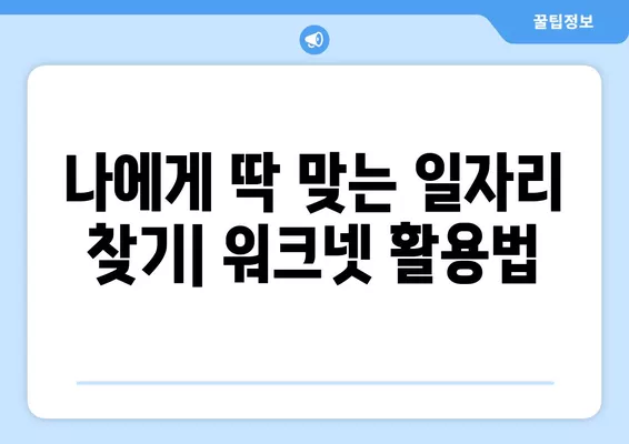 고령자 구직 성공의 지름길, 워크넷 활용 가이드 | 고령자 취업, 워크넷 활용, 취업 정보, 구직 팁