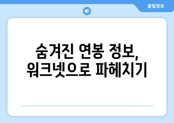 워크넷 연봉 정보로 미래 소득 예측하는 비법 | 연봉, 워크넷, 미래, 예측, 분석