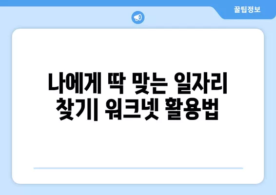 워크넷 구직 활용 완벽 가이드| 성공적인 취업을 위한 팁과 전략 | 워크넷, 구직, 취업, 팁, 전략