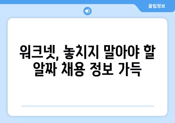 워크넷 구인구직 서비스 활용, 나에게 딱 맞는 채용 정보 찾기 | 취업, 구인, 구직, 알바, 채용 정보, 워크넷